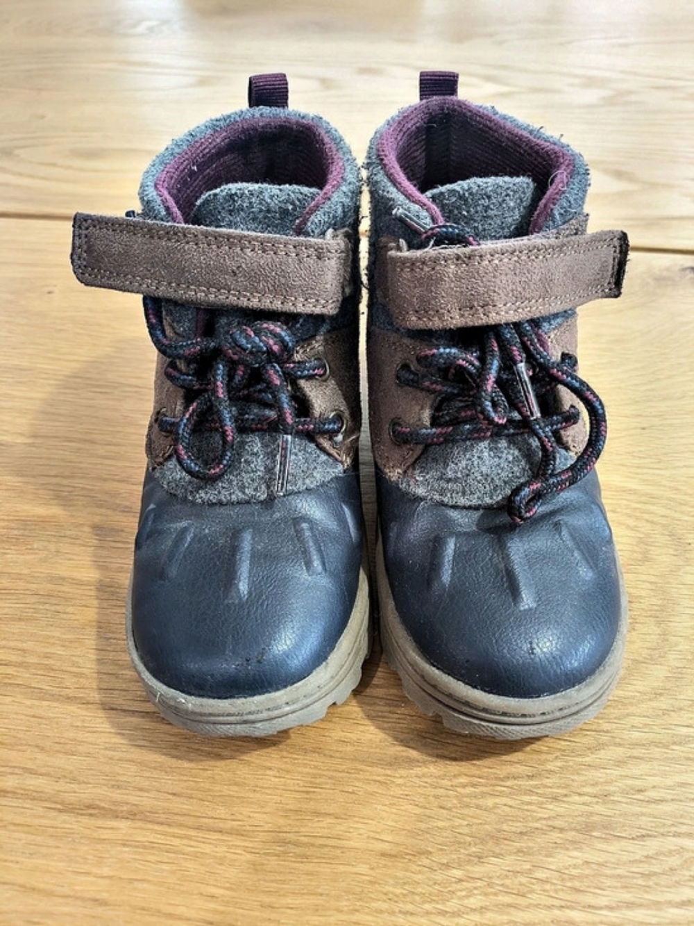 Carter's Toddler Winter Duck Boots Brown & Gray Baby 10M